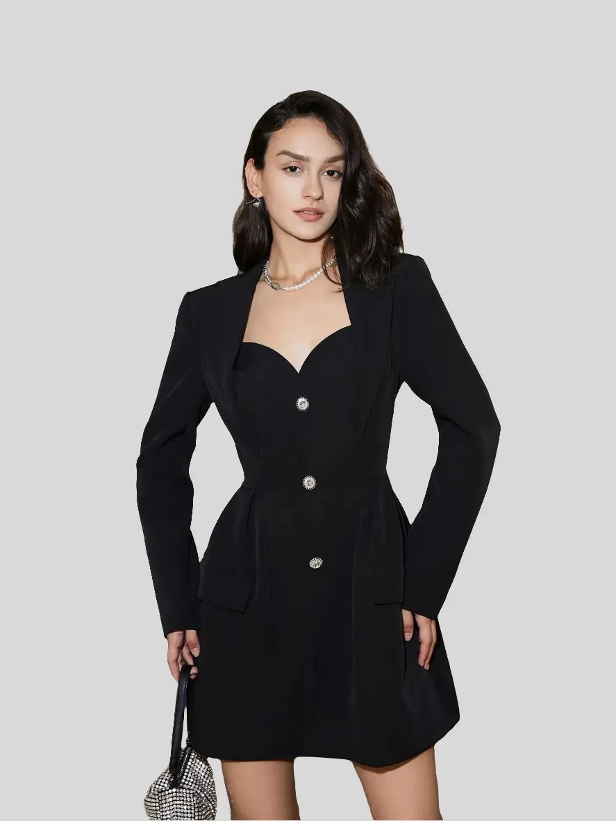 A-Line Sweetheart Neckline Mini Dress