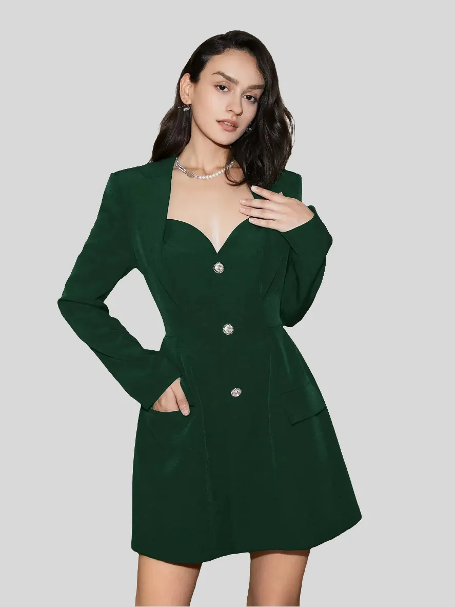 A-Line Sweetheart Neckline Mini Dress