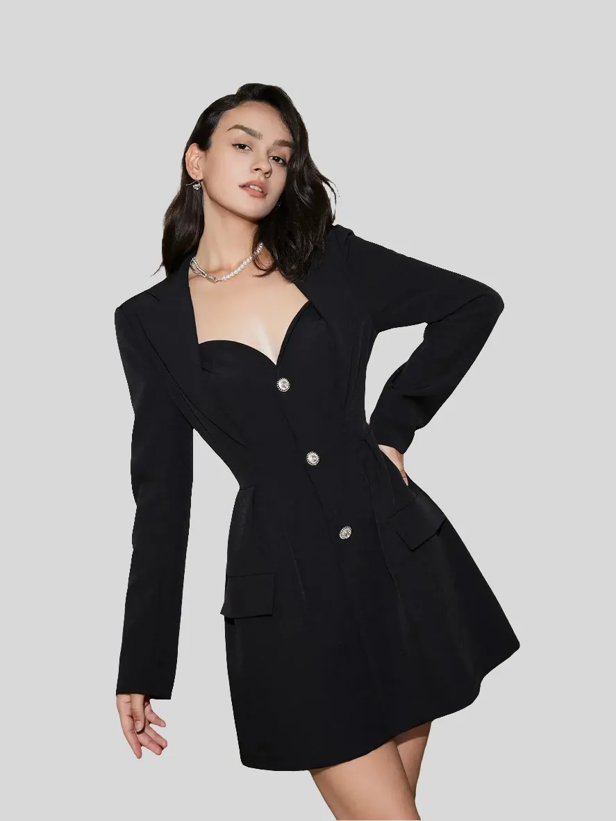 A-Line Sweetheart Neckline Mini Dress