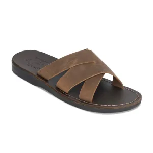 Axel - Leather Coastal Sandal | Oiled Brown