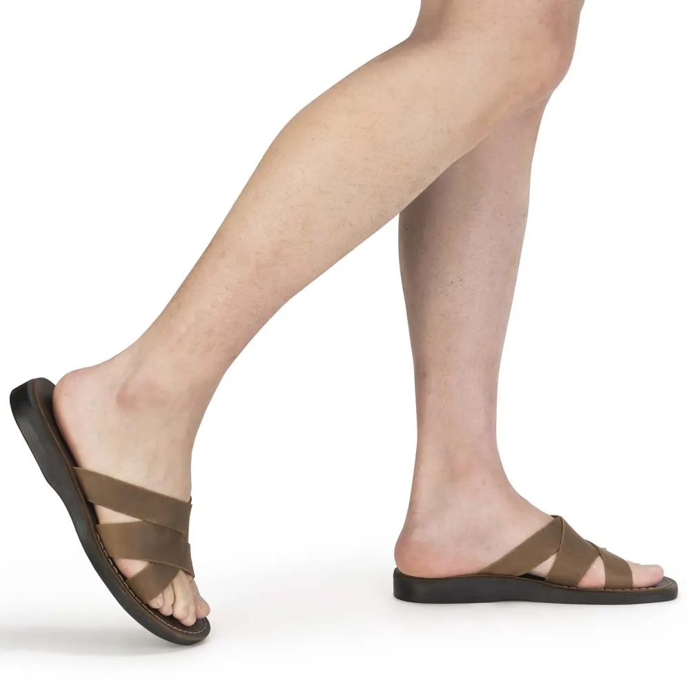 Axel - Leather Coastal Sandal | Oiled Brown