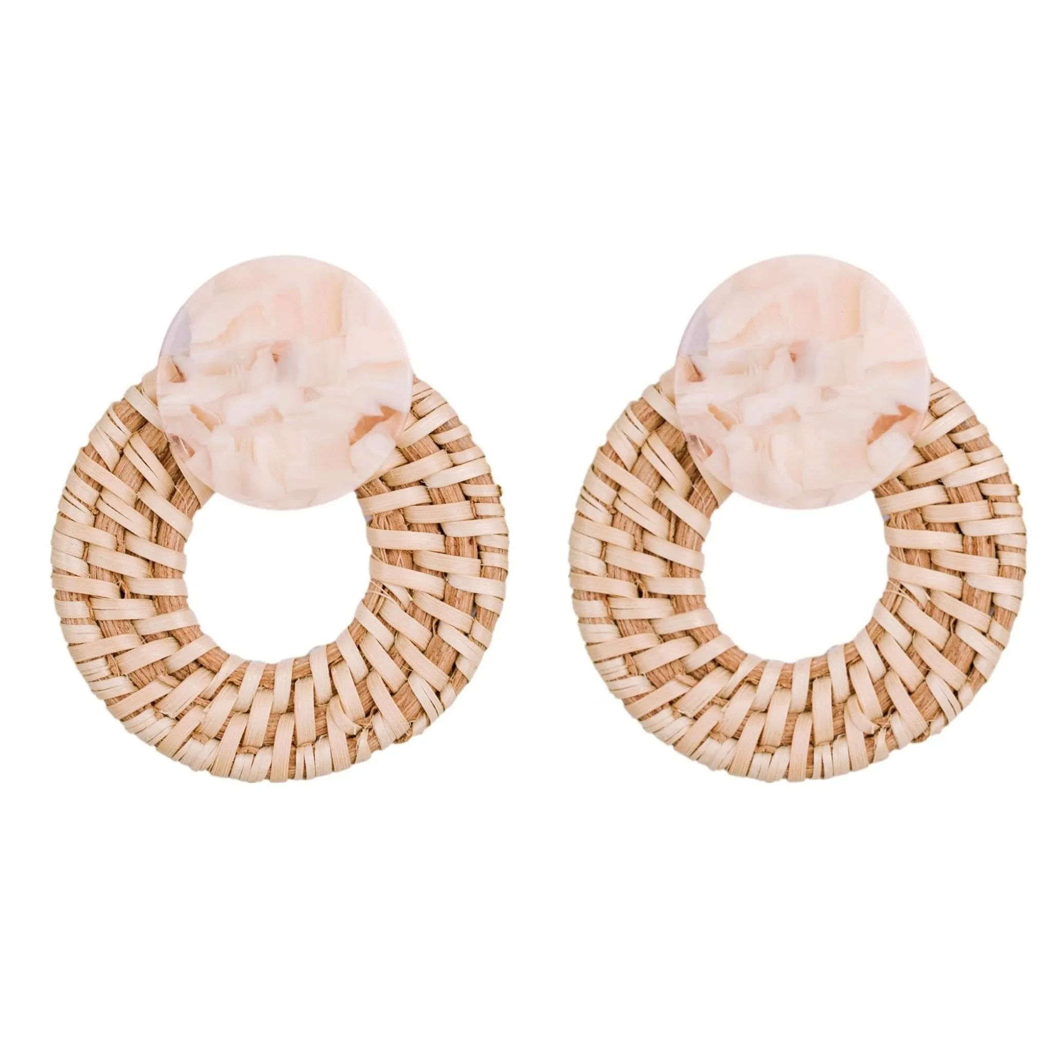 Bali Rattan Statement Earrings
