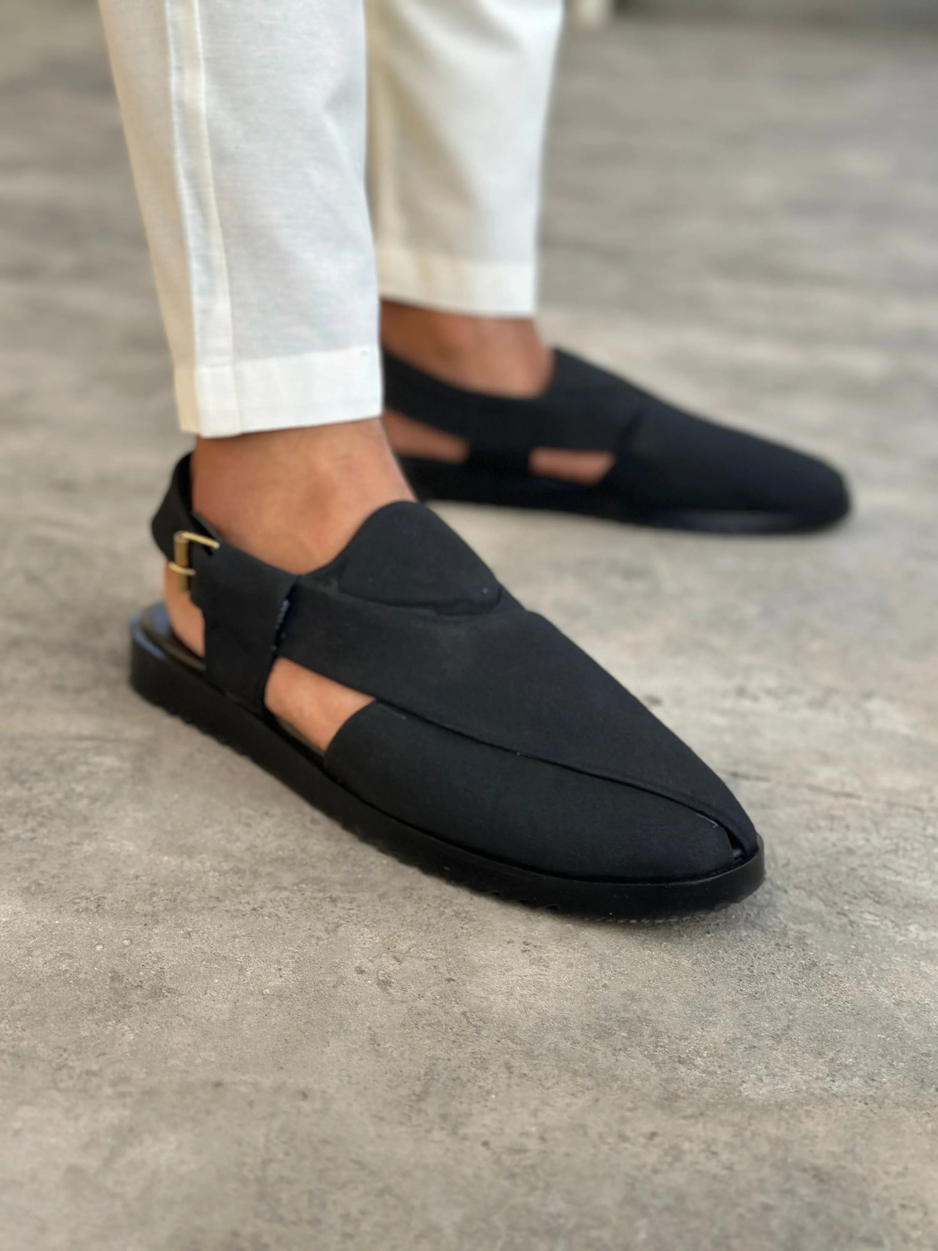 Black Suede Peshawari
