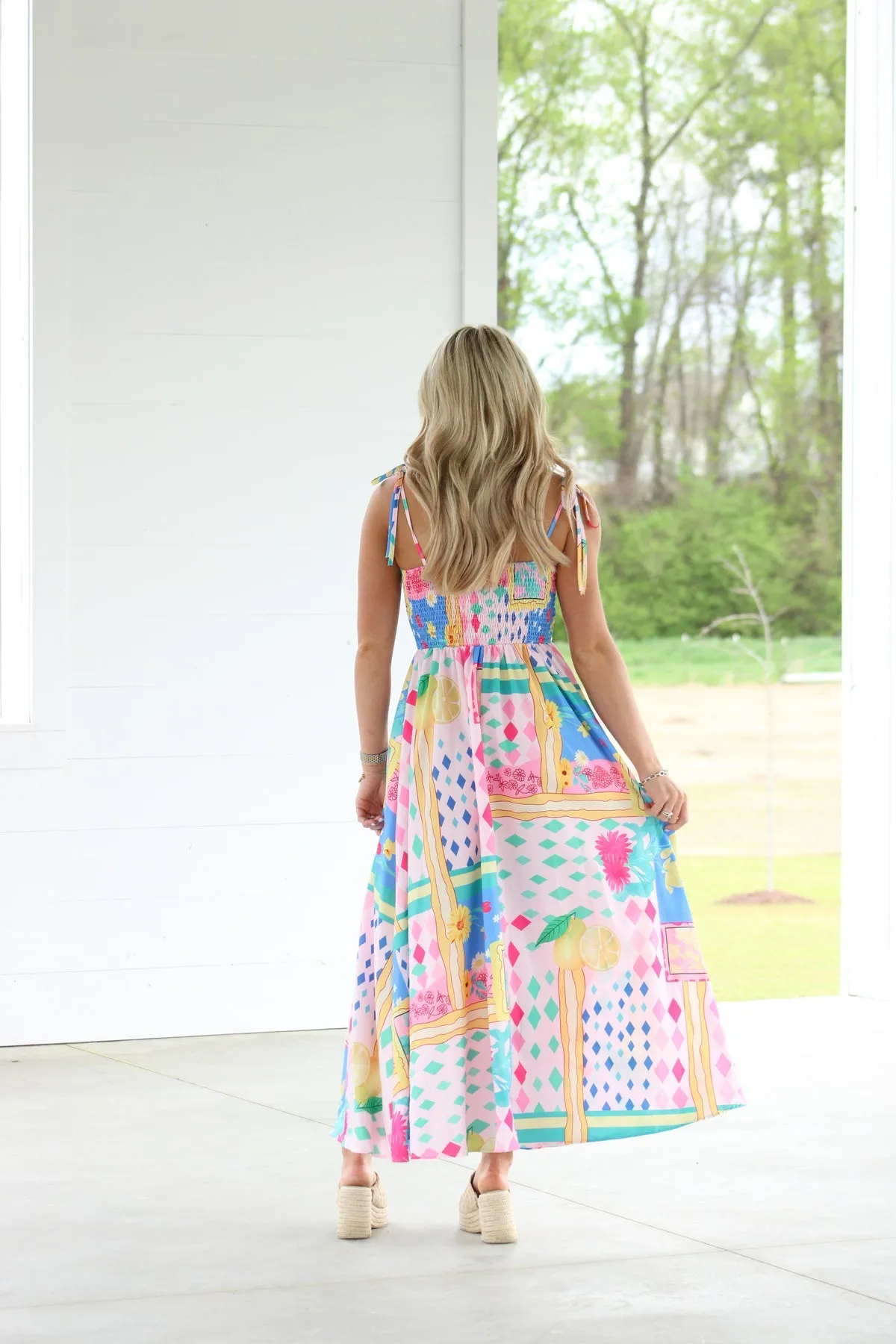 Carefree Feels Print Midi Dress