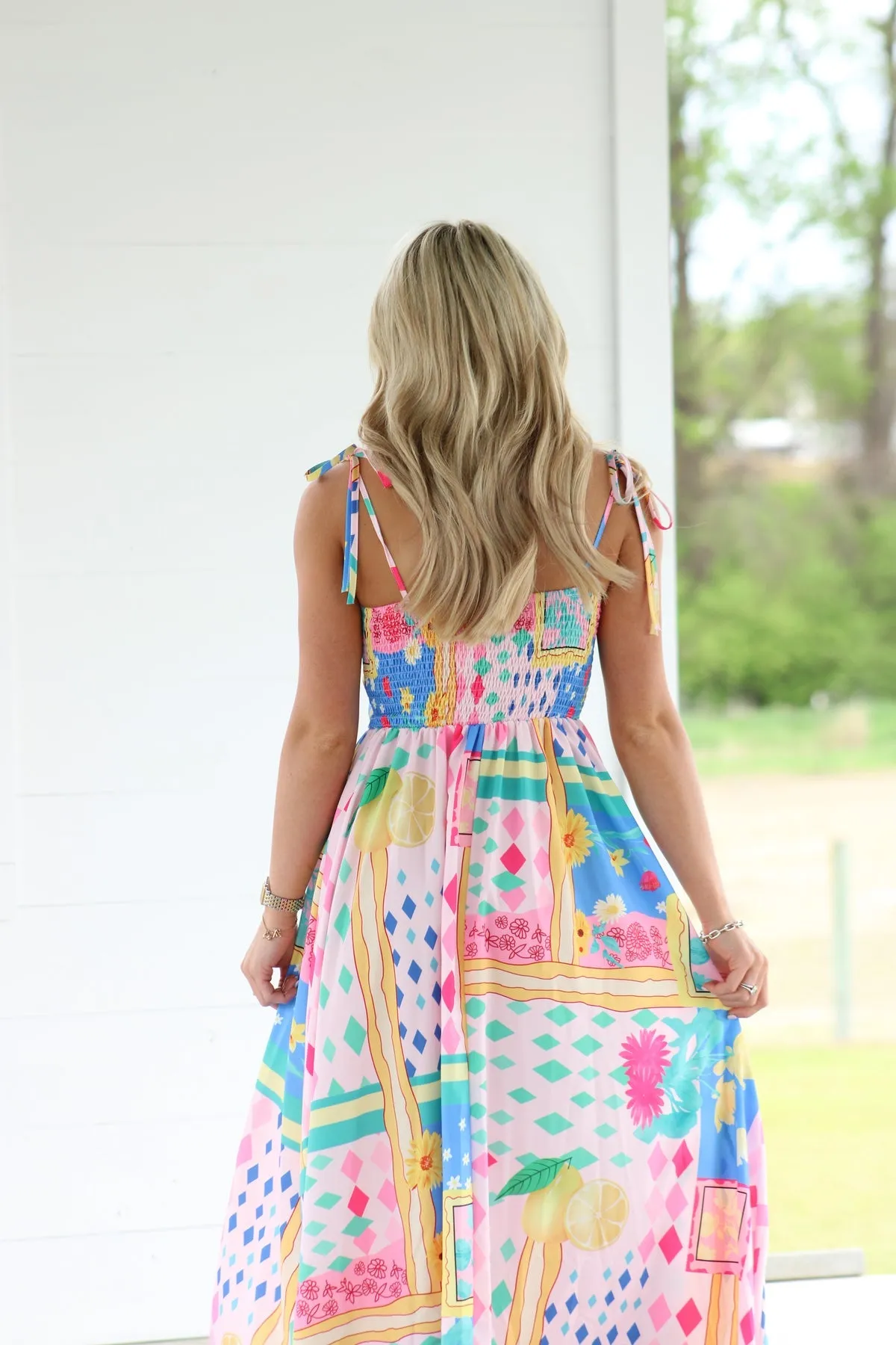 Carefree Feels Print Midi Dress