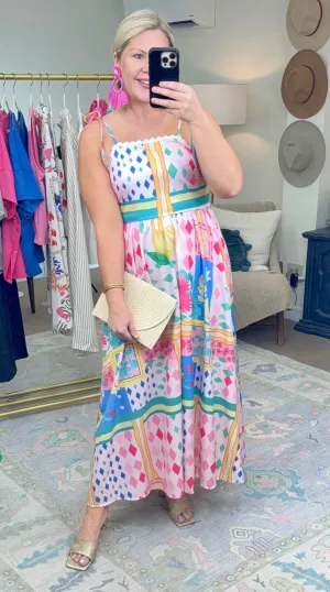 Carefree Feels Print Midi Dress