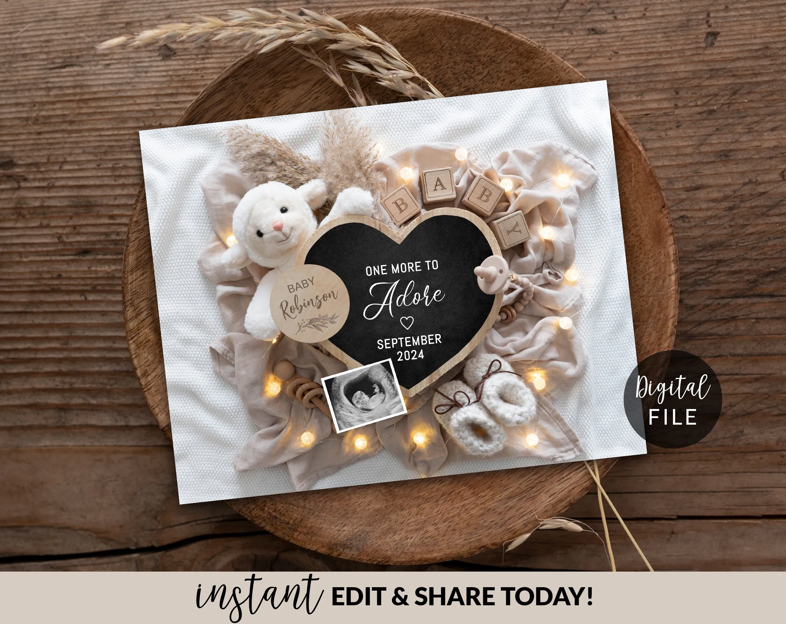 Christmas Digital Pregnancy Announcement - Extra Sweet