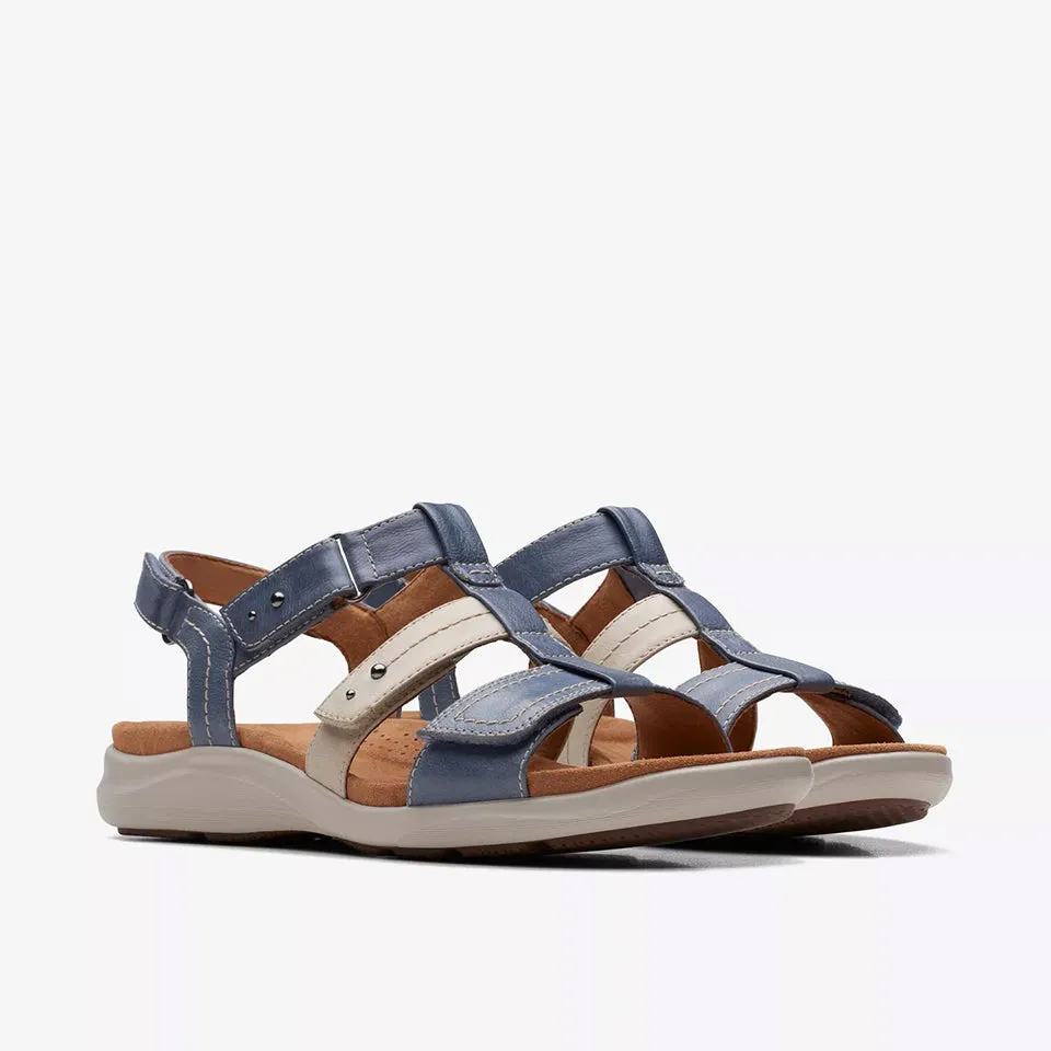 Clarks Women's Kitly Step Denim Combi | Olive Combi