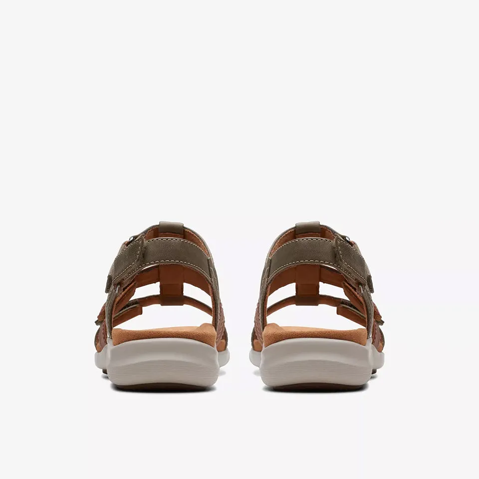 Clarks Women's Kitly Step Denim Combi | Olive Combi