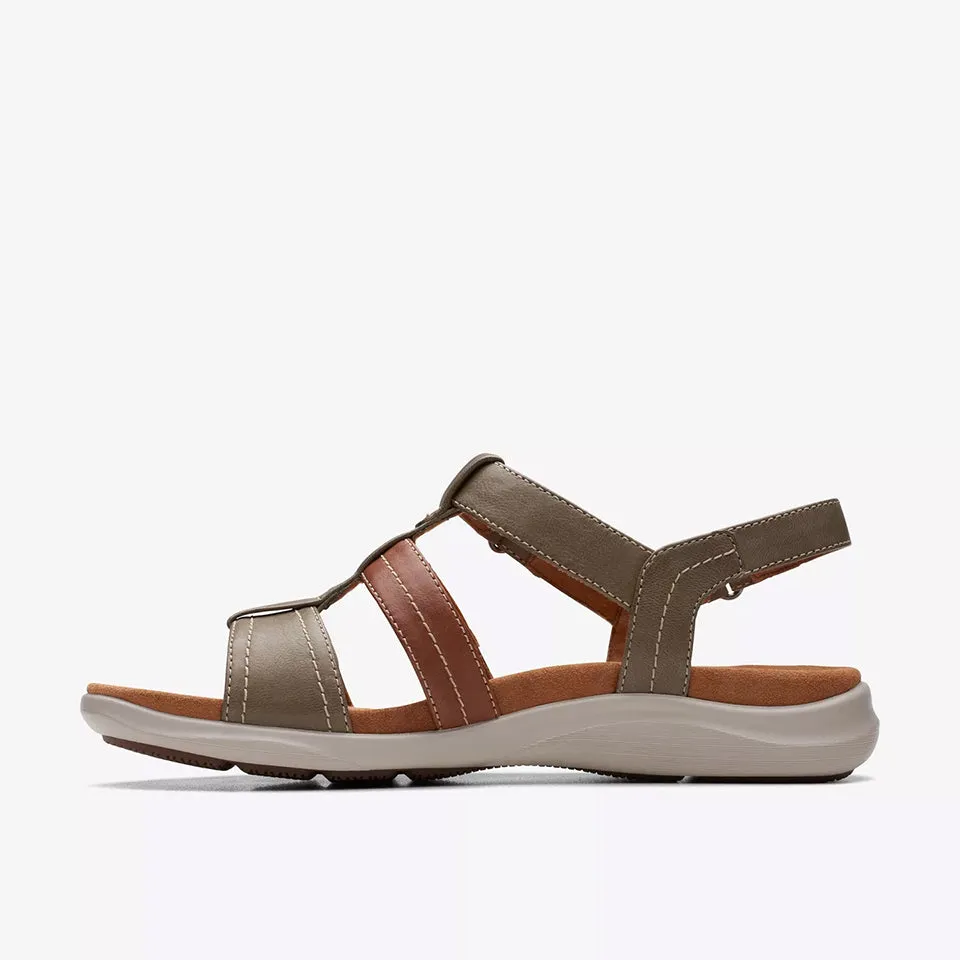 Clarks Women's Kitly Step Denim Combi | Olive Combi
