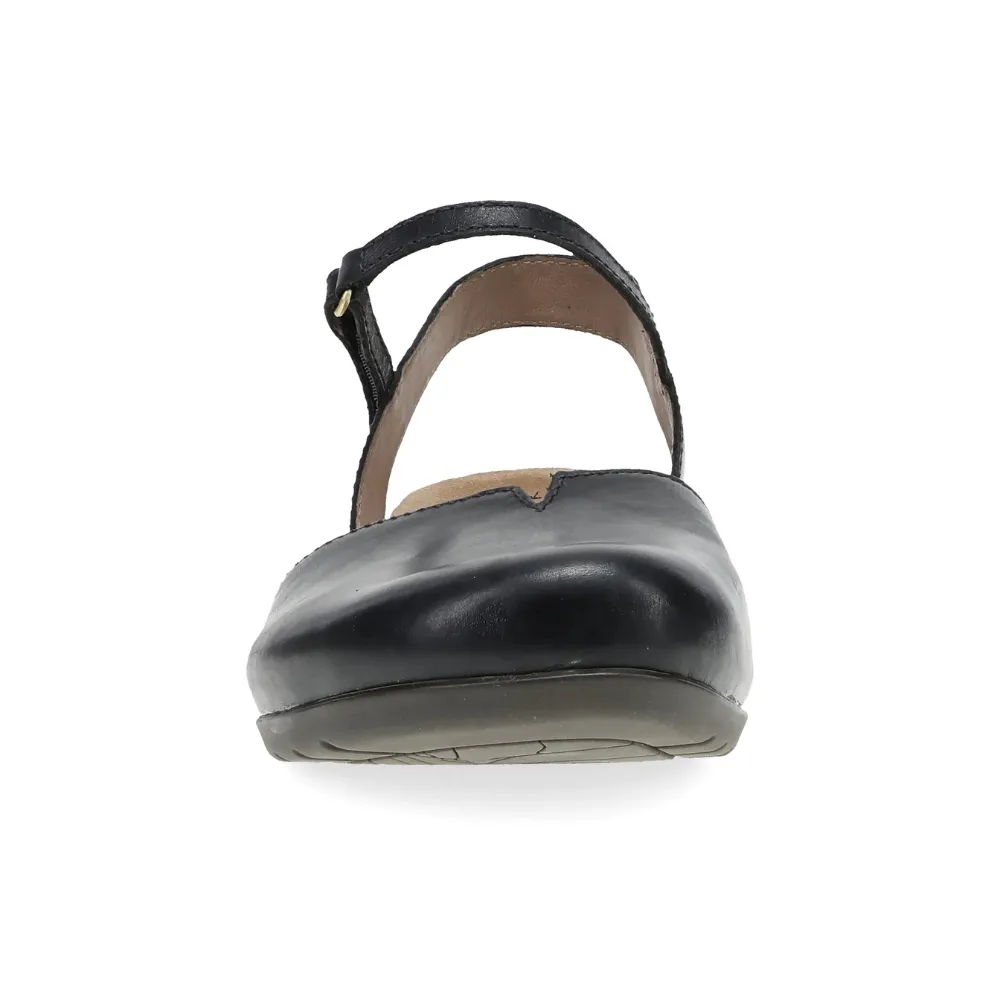 Dansko Rowan Black Waxy Burnished Mary Jane (Women's)