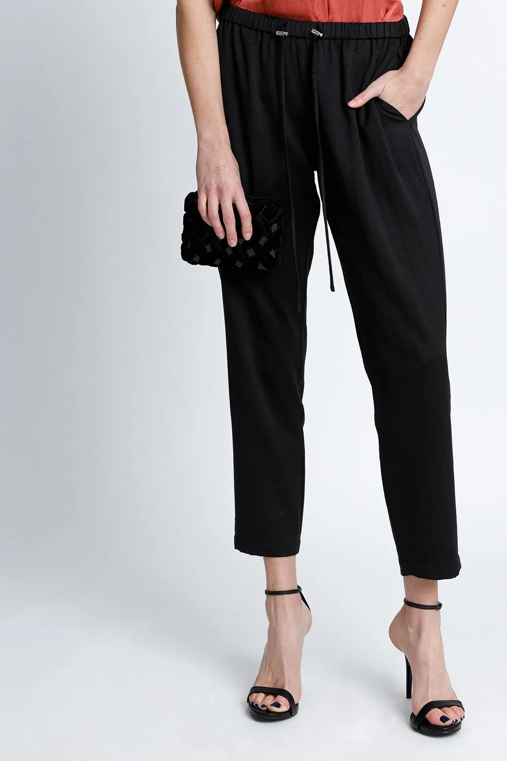 Drawstring Jogger Pants - Black