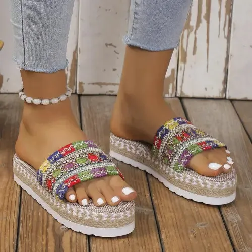 Embroidered Sandals