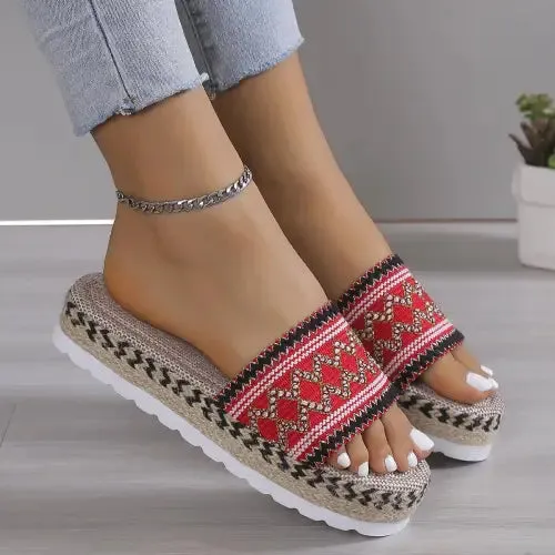 Embroidered Sandals