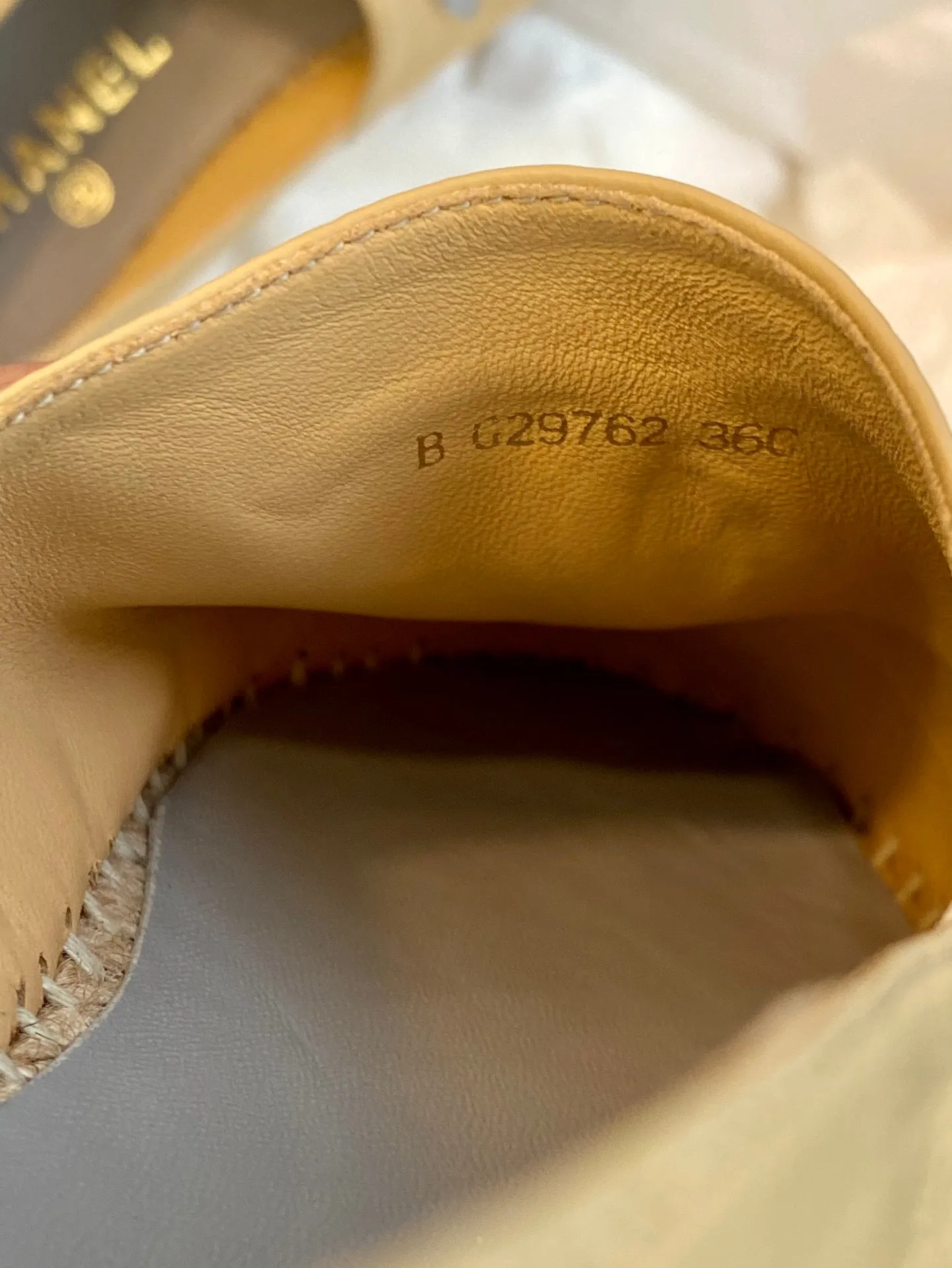 espadrilles beige balck lambskin