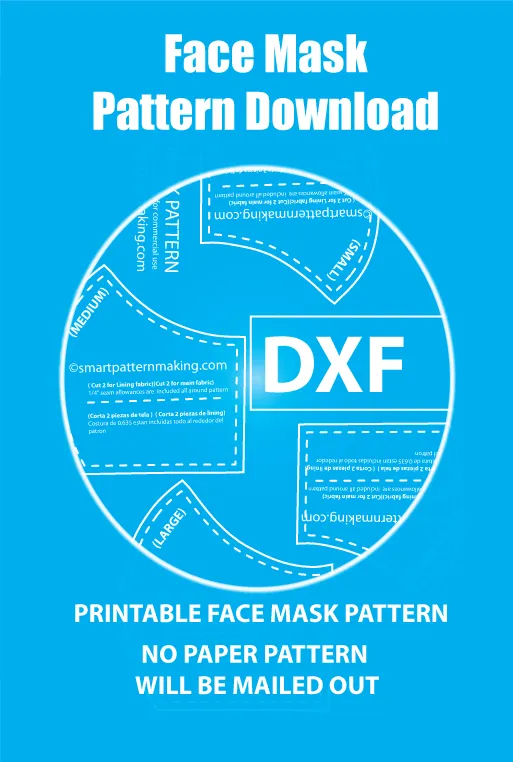 Face Mask PDF Pattern Download, Men/Women Mundschutz, 4 Sizes Schutzmaske, Mascherina,   4 Formats Tapa Bocas, Combo Digital Pattern Download.