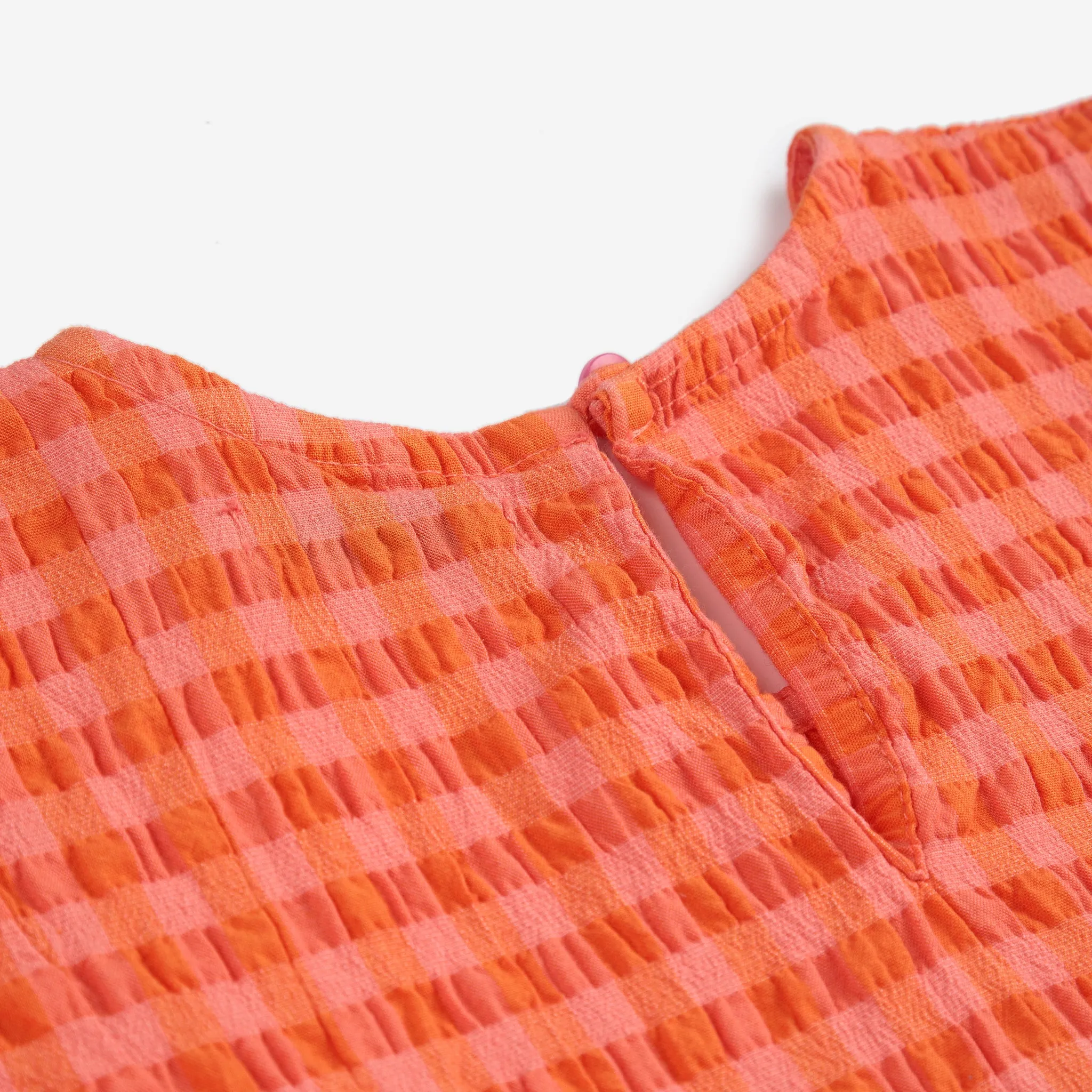 Girls Vichy Woven Dress