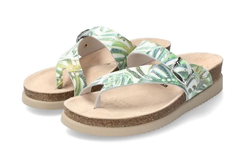 'Helen' women's thong sandal - Green mix