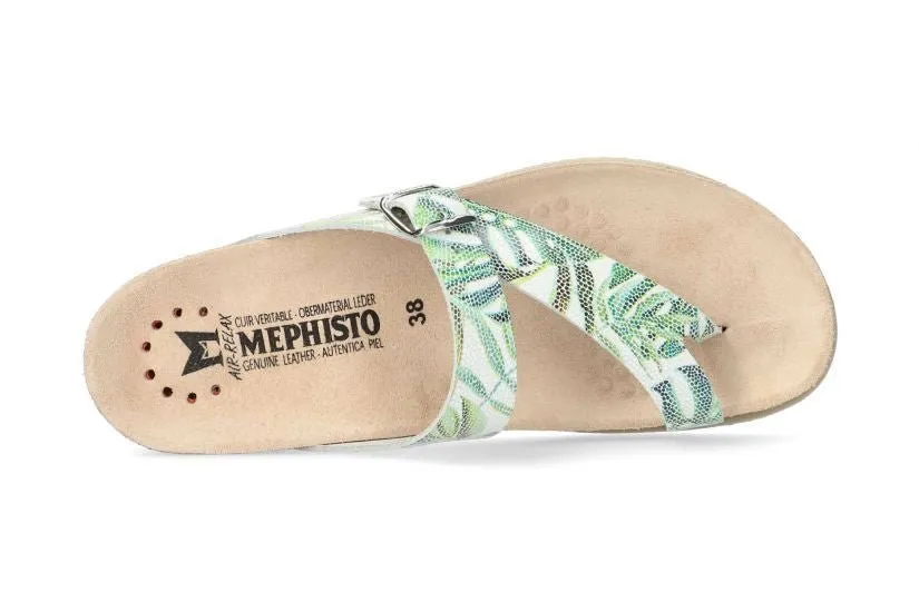 'Helen' women's thong sandal - Green mix