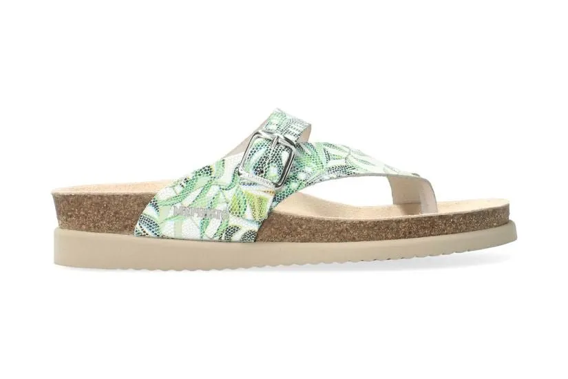 'Helen' women's thong sandal - Green mix