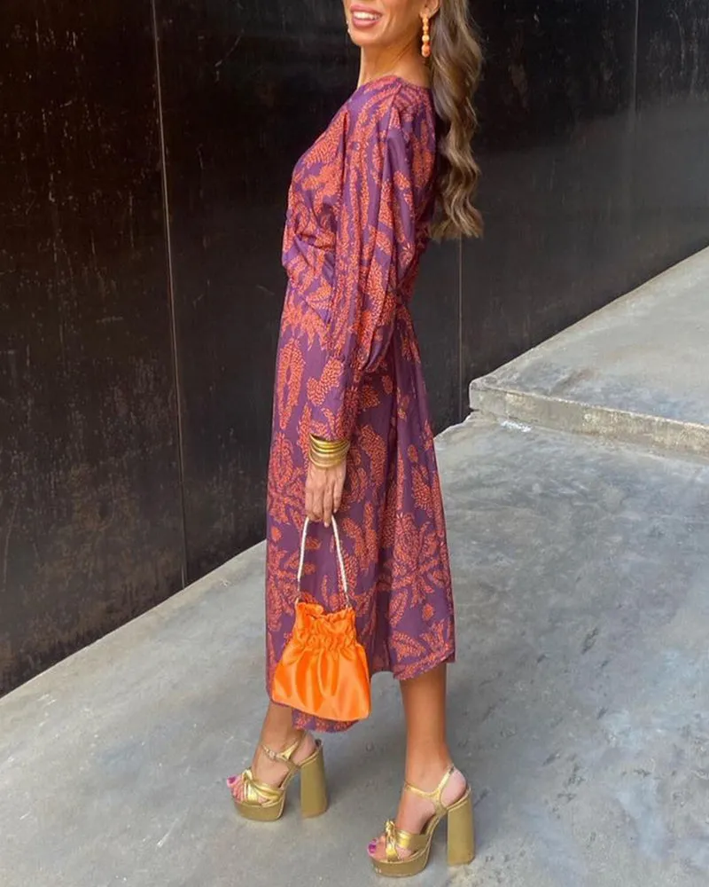 Indica - Chic Long Sleeve Floral Dress