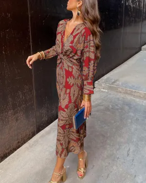 Indica - Chic Long Sleeve Floral Dress