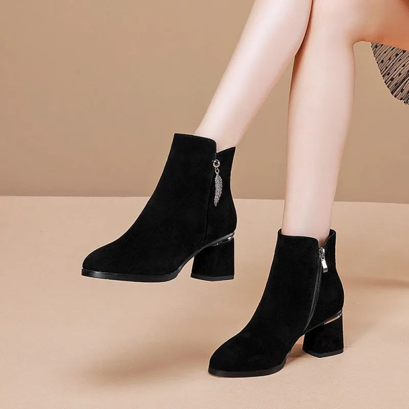 INSTOCK-Jinbukang short boots for women