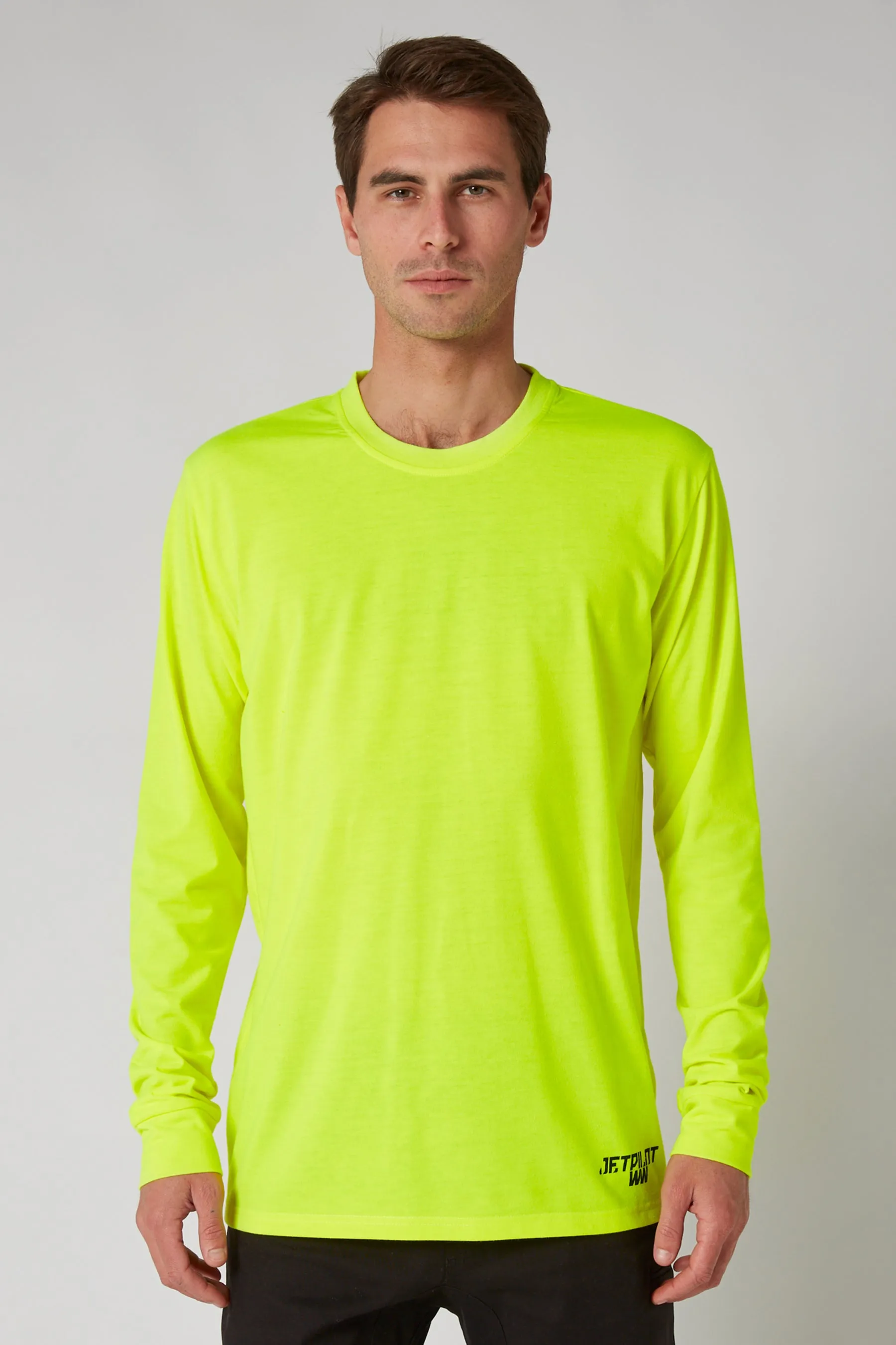 Jetpilot Low Hit Mens L/S Tee - Hi Vis Yellow
