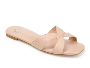 Journee Collection Brown Cut-Out Slide