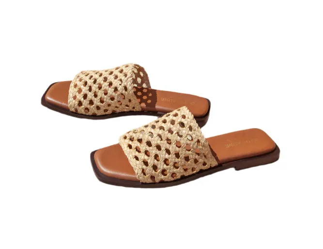 JUTELAUNE Erika embroidered sandal sand women