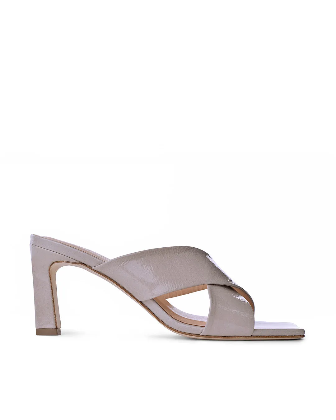 Kaori Light Grey Soft Naplak Mules
