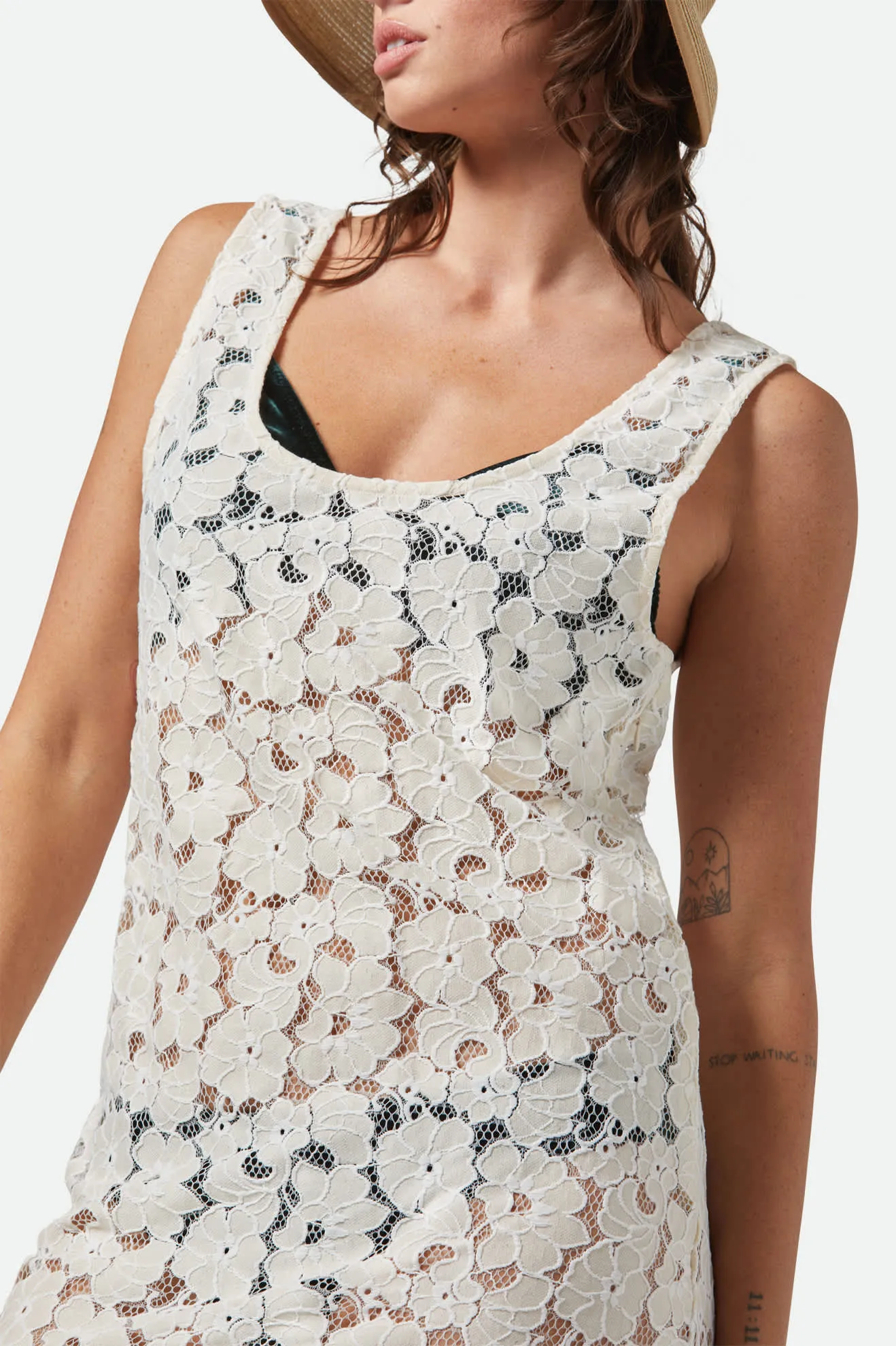 Lace Cover Up Dress - Whitecap