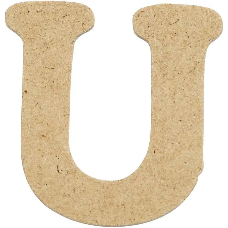 Letters 4cm Pre Punched x 10 - Initial U