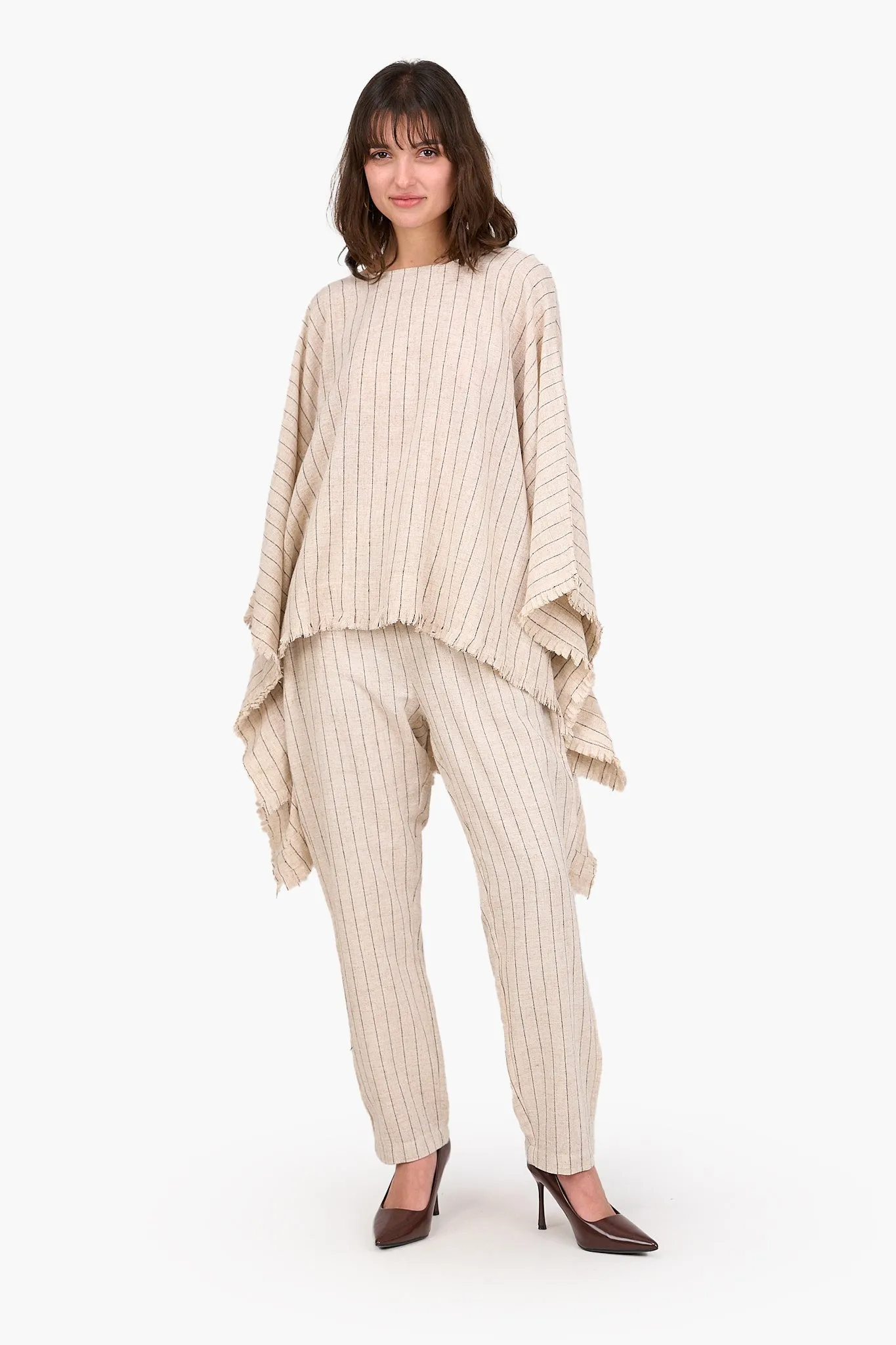 Linen Boxy Poncho