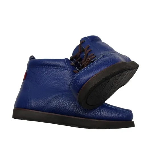 Marc Joseph | NIB Gramercy Blue Grainy Leather Preppy High Top Booties Boy's 11
