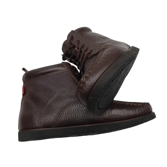 Marc Joseph | NIB Gramercy Brown Grainy Leather Preppy High Top Booties Boy's 11