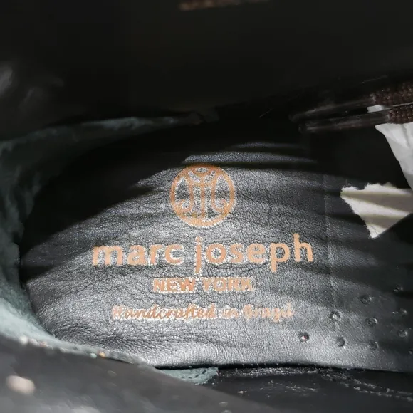 Marc Joseph | NIB Gramercy Brown Grainy Leather Preppy High Top Booties Boy's 11