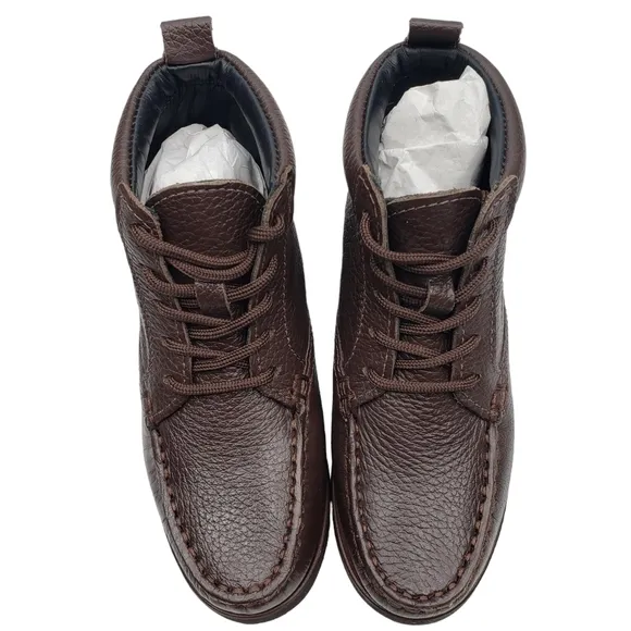 Marc Joseph | NIB Gramercy Brown Grainy Leather Preppy High Top Booties Boy's 11