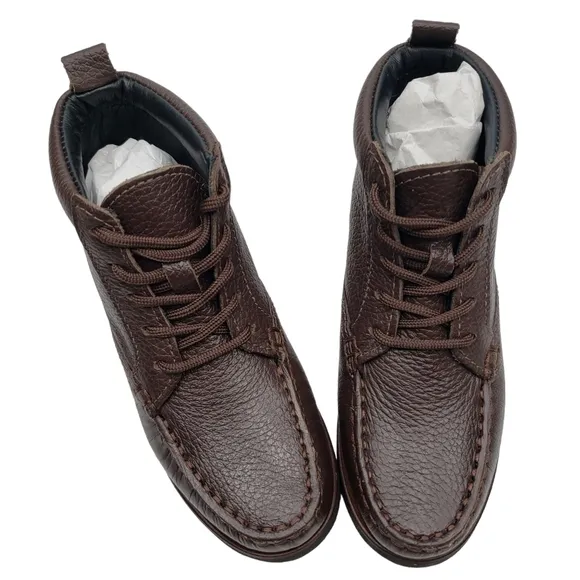 Marc Joseph | NIB Gramercy Brown Grainy Leather Preppy High Top Booties Boy's 11