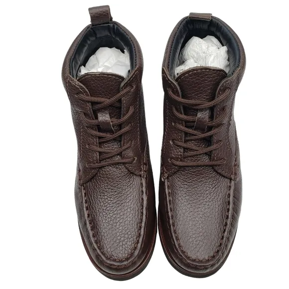 Marc Joseph | NIB Gramercy Brown Grainy Leather Preppy High Top Booties Boy's 13