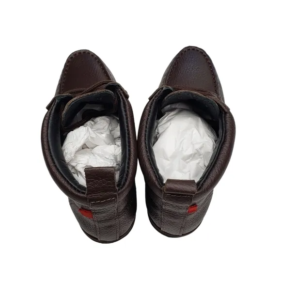 Marc Joseph | NIB Gramercy Brown Grainy Leather Preppy High Top Booties Boy's 13