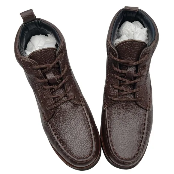 Marc Joseph | NIB Gramercy Brown Grainy Leather Preppy High Top Booties Boy's 13