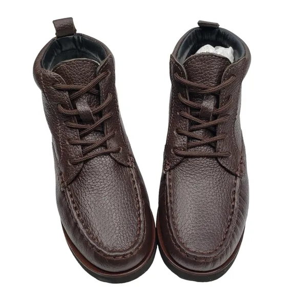 Marc Joseph | NIB Gramercy Brown Grainy Leather Preppy High Top Booties Boy's 13