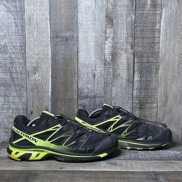 Mens Salomon XT Wings 3 Black Athletic Trail Running Sneakers Shoes Size 10 D