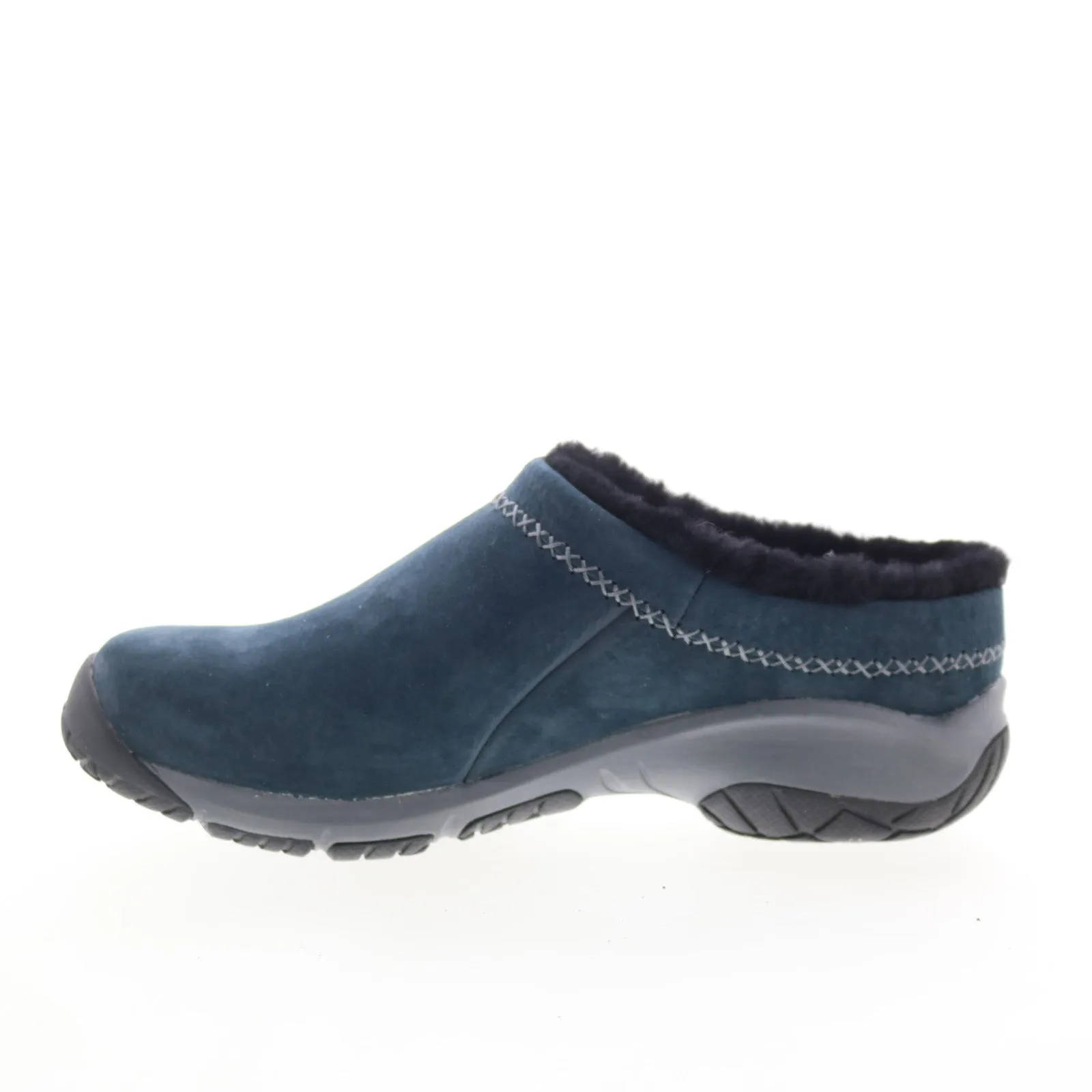 Merrell Encore Ice 4 J003048 Womens Blue Nubuck Slip On Clog Flats Shoes