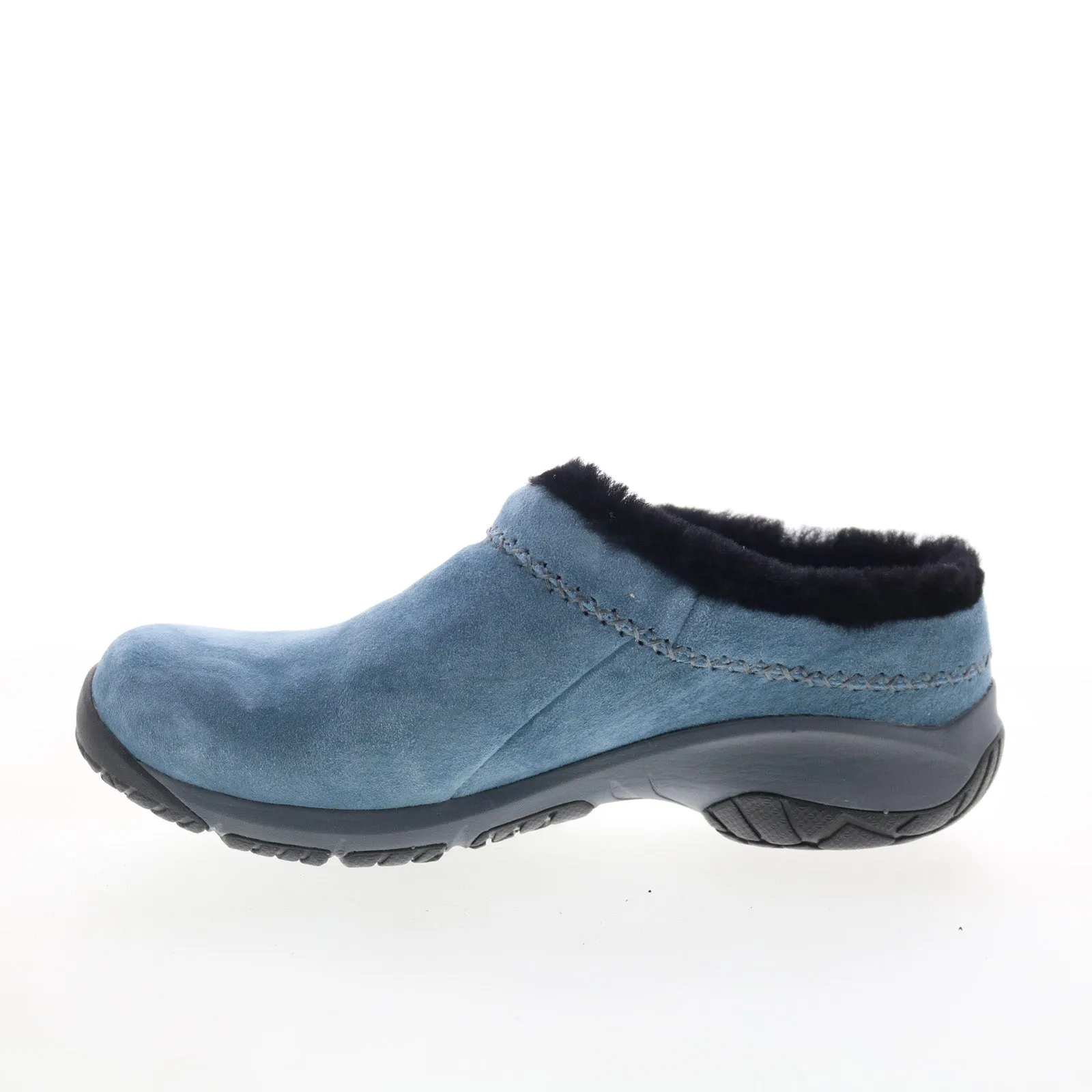 Merrell Encore Ice 4 J004624 Womens Blue Nubuck Slip On Clog Flats Shoes