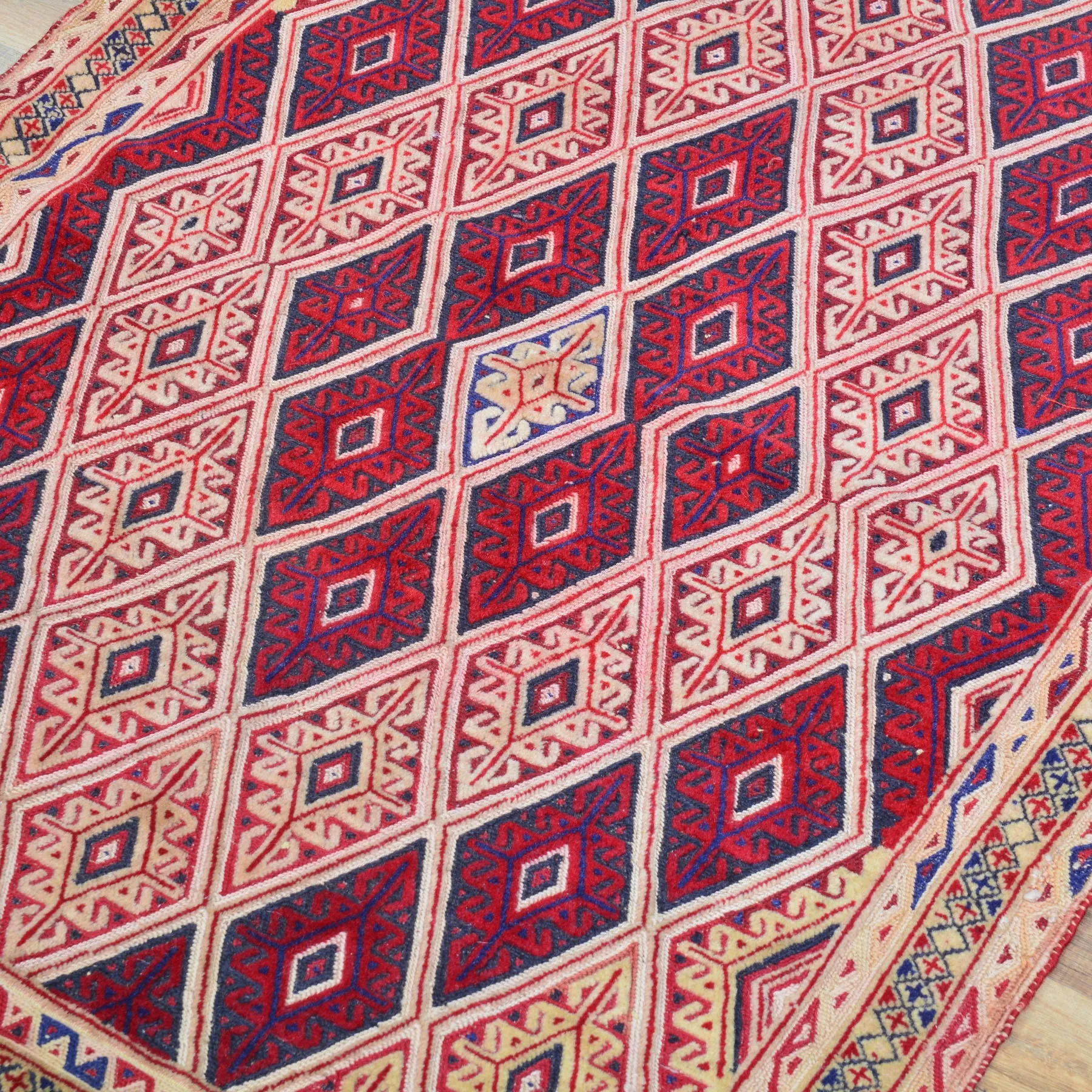 Multi-Weave Tribal Mashwani Sumak Handmade Geometric Design Rug (Size 2.8 X 3.10) Cwral-10113