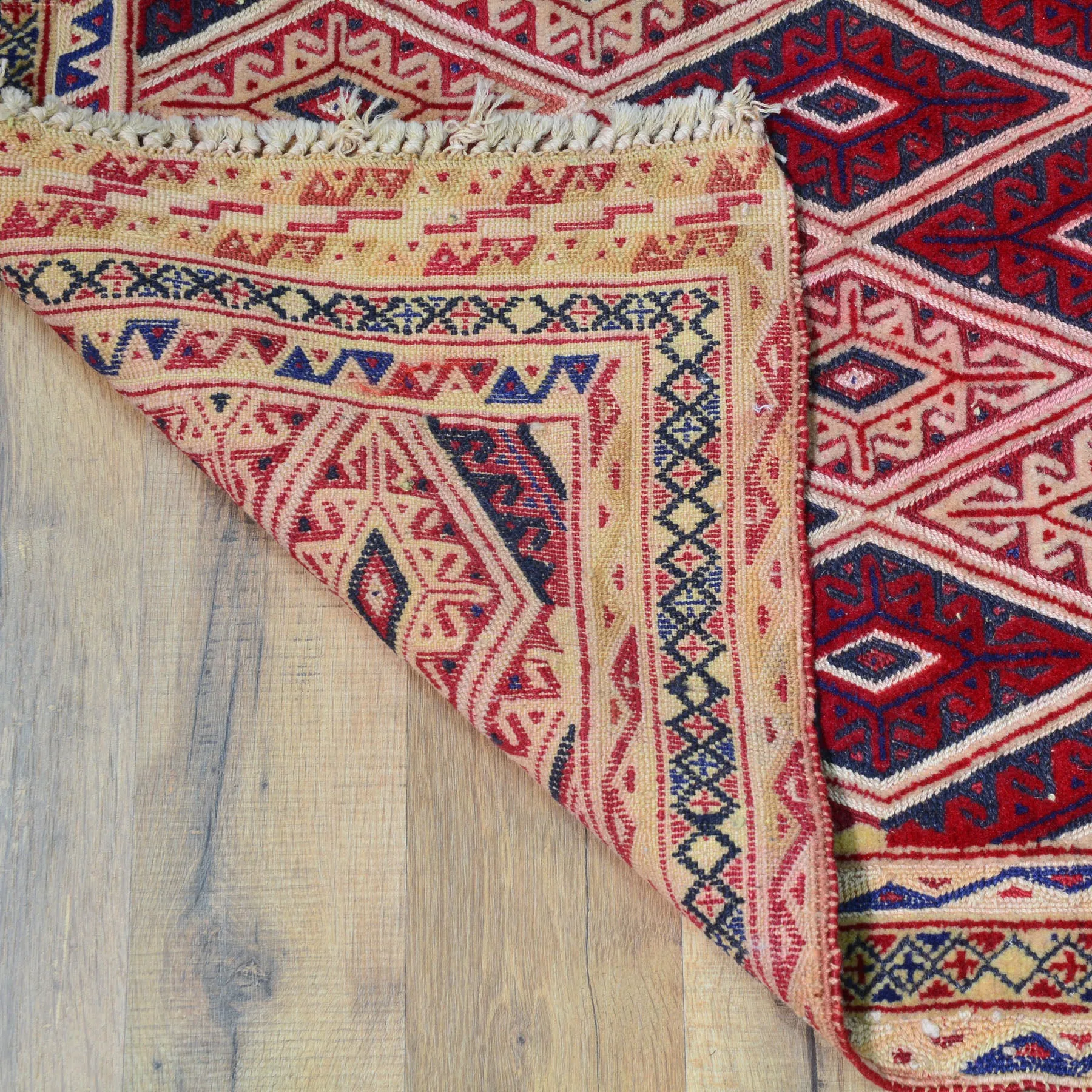 Multi-Weave Tribal Mashwani Sumak Handmade Geometric Design Rug (Size 2.8 X 3.10) Cwral-10113