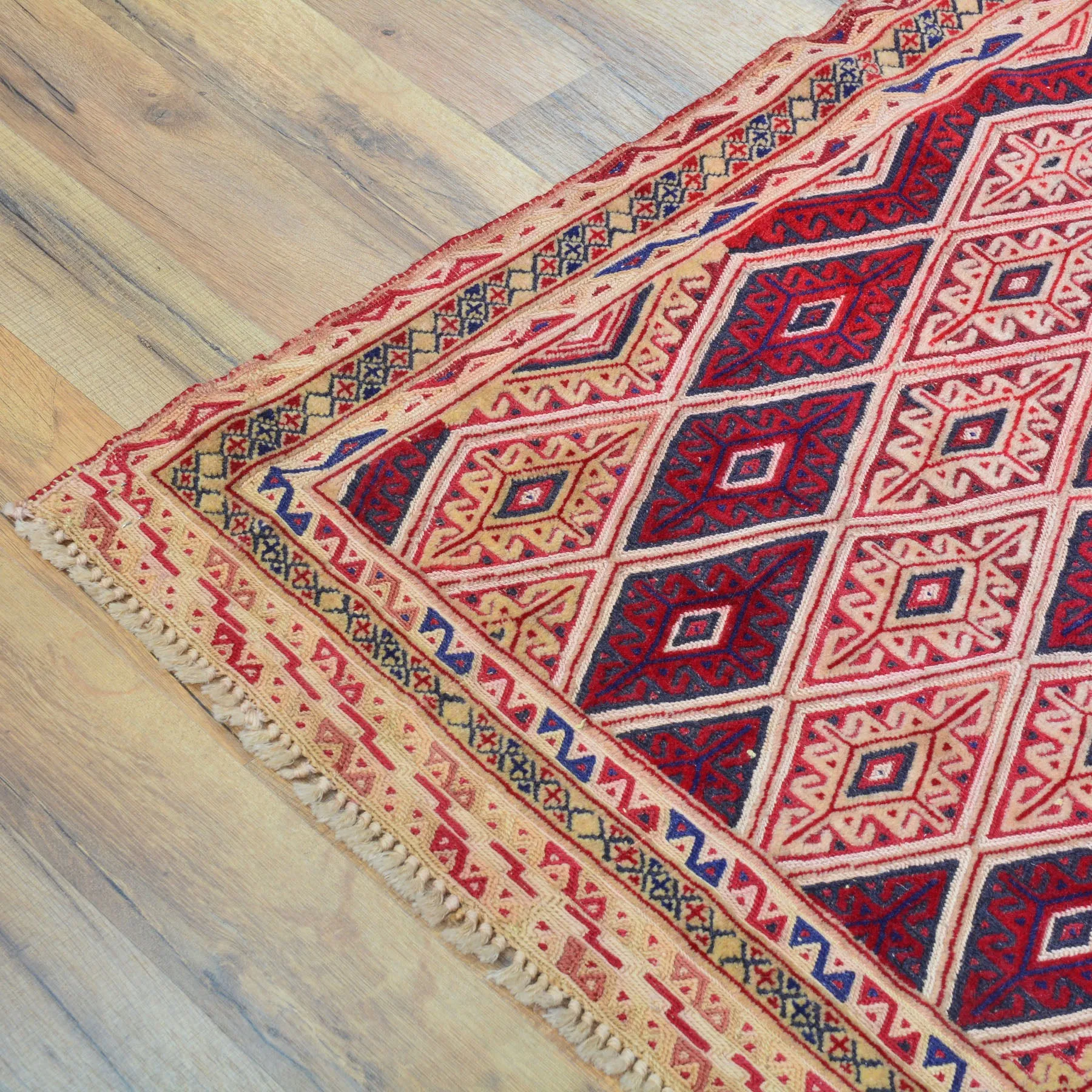 Multi-Weave Tribal Mashwani Sumak Handmade Geometric Design Rug (Size 2.8 X 3.10) Cwral-10113