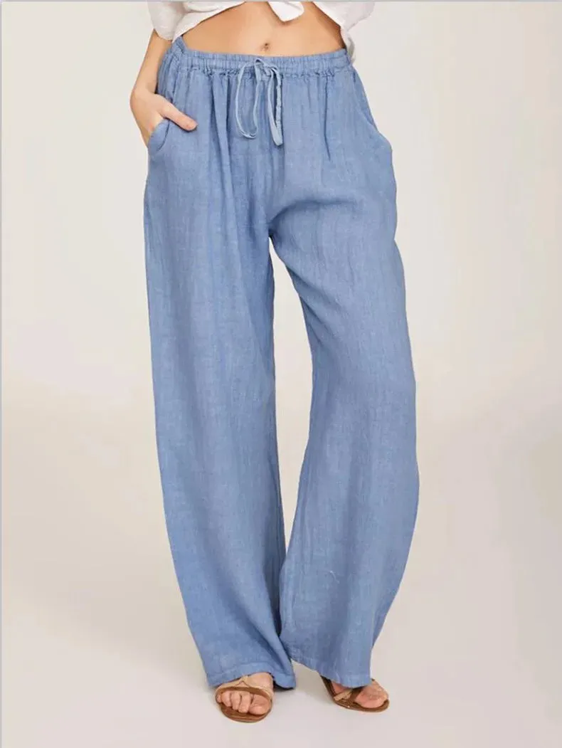 Obsidian Phoenix Women's Luxury Cotton-Linen Pants